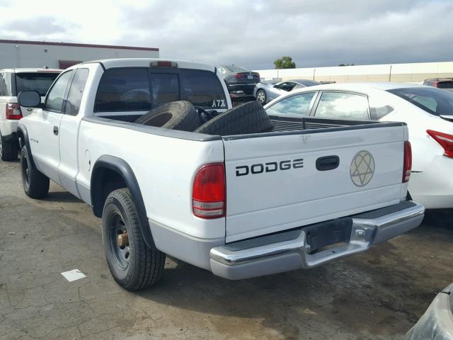 1B7GL22X3YS758572 - 2000 DODGE DAKOTA WHITE photo 3