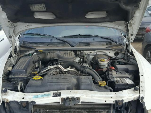 1B7GL22X3YS758572 - 2000 DODGE DAKOTA WHITE photo 7