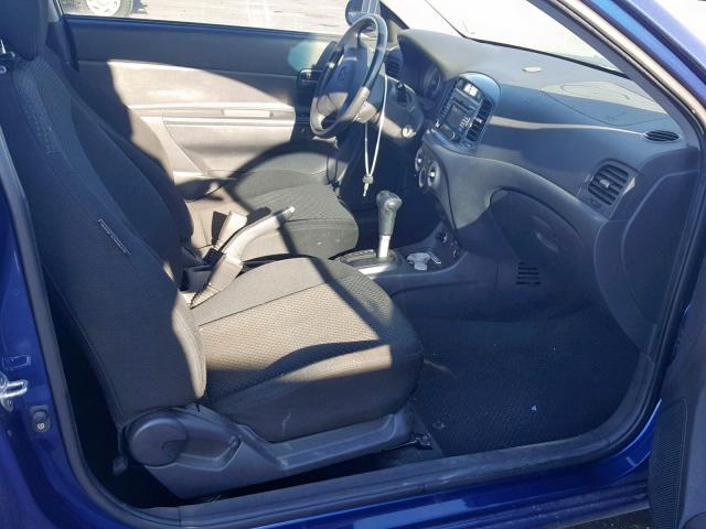 KMHCN36C08U076903 - 2008 HYUNDAI ACCENT SE BLUE photo 5