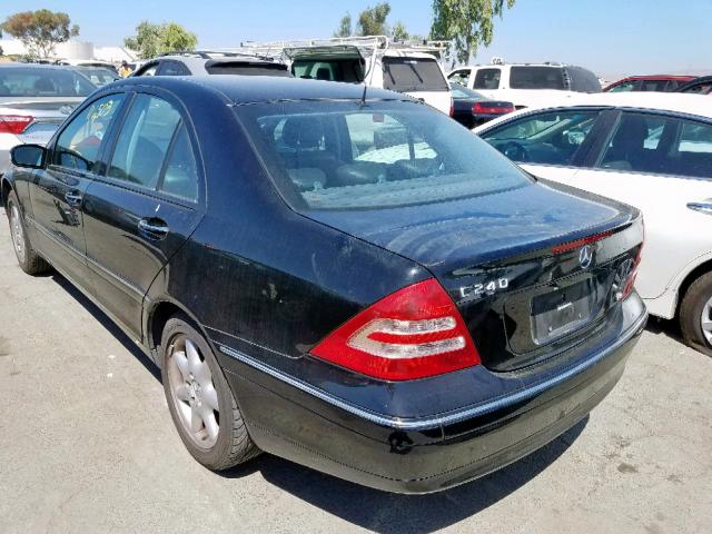 WDBRF61J61F074469 - 2001 MERCEDES-BENZ C 240 BLACK photo 3