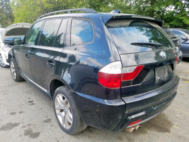 WBXPC93448WJ18010 - 2008 BMW X3 3.0SI BLACK photo 3