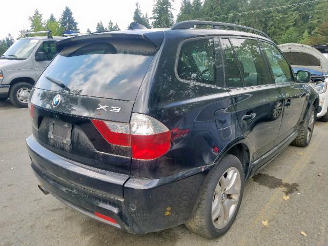 WBXPC93448WJ18010 - 2008 BMW X3 3.0SI BLACK photo 4