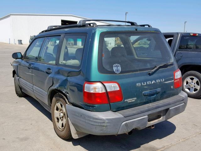 JF1SF63501H754333 - 2001 SUBARU FORESTER L GREEN photo 3