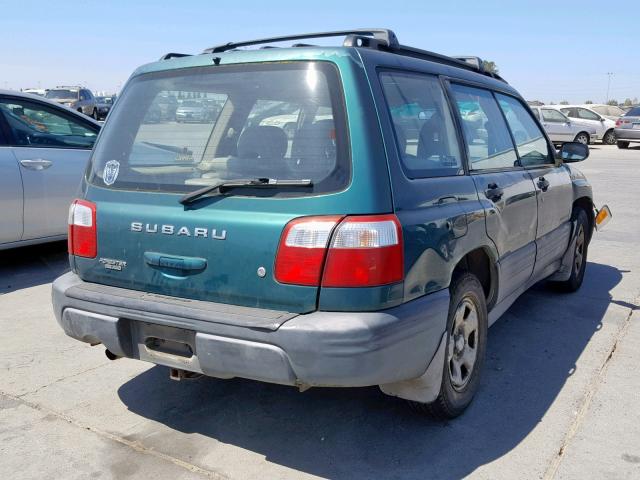 JF1SF63501H754333 - 2001 SUBARU FORESTER L GREEN photo 4