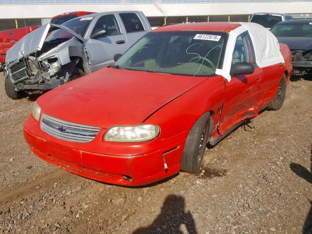 1G1ND52F55M188337 - 2005 CHEVROLET CLASSIC RED photo 2