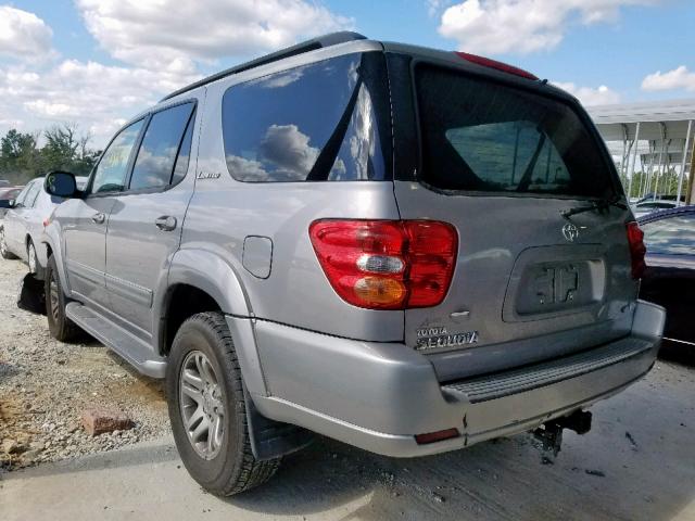 5TDZT38A54S206477 - 2004 TOYOTA SEQUOIA LI SILVER photo 3