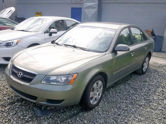 5NPET46C48H321513 - 2008 HYUNDAI SONATA GLS GREEN photo 2