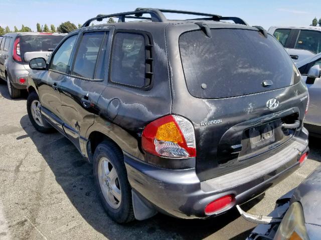 KM8SB12BX2U281514 - 2002 HYUNDAI SANTA FE G BLACK photo 3