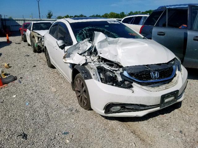 19XFB2F93EE002121 - 2014 HONDA CIVIC EXL Սպիտակ լուսանկար 1