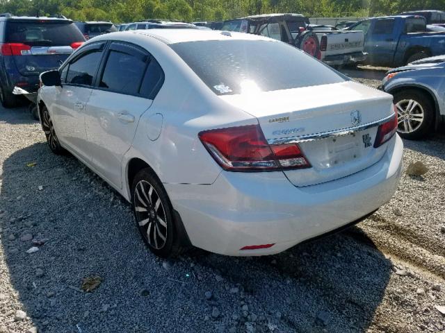 19XFB2F93EE002121 - 2014 HONDA CIVIC EXL Սպիտակ լուսանկար 3