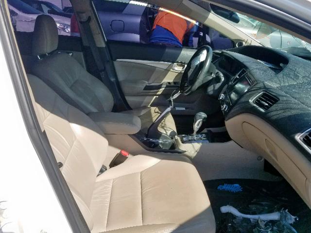 19XFB2F93EE002121 - 2014 HONDA CIVIC EXL Սպիտակ լուսանկար 5