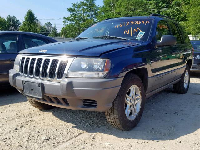 1J4GW48S42C314952 - 2002 JEEP GRAND CHER BLUE photo 2