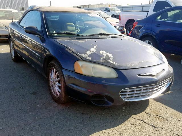 1C3EL45U81N637162 - 2001 CHRYSLER SEBRING LX BLUE photo 1