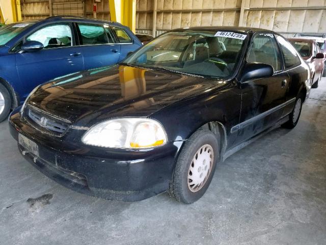 1HGEJ6228TL054221 - 1996 HONDA CIVIC DX BLACK photo 2