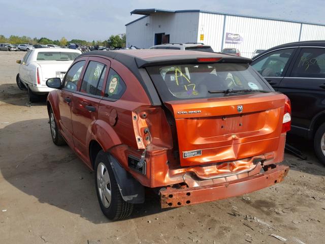 1B3HB28B78D632028 - 2008 DODGE CALIBER ORANGE photo 3