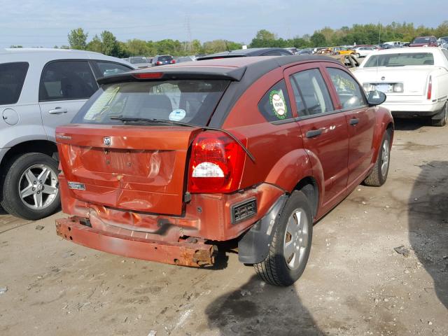 1B3HB28B78D632028 - 2008 DODGE CALIBER ORANGE photo 4