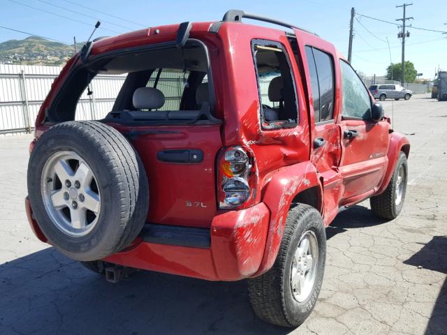 1J4GL58K42W182773 - 2002 JEEP LIBERTY LI RED photo 4