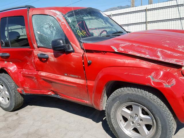 1J4GL58K42W182773 - 2002 JEEP LIBERTY LI RED photo 9