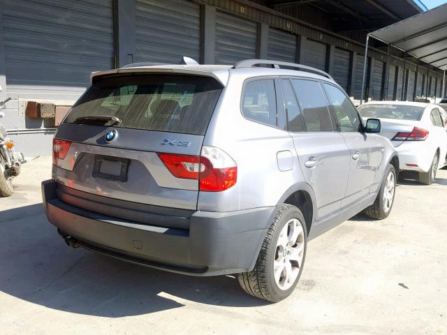 WBXPA93404WC34193 - 2004 BMW X3 3.0I GRAY photo 4