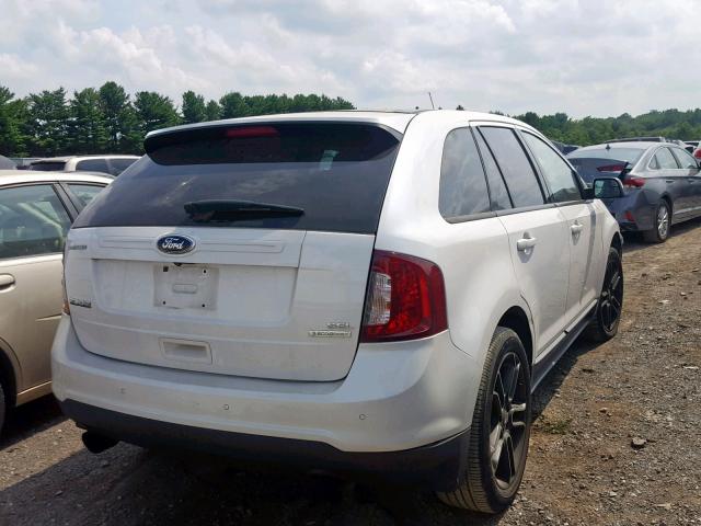 2FMDK3J98DBA57184 - 2013 FORD EDGE SEL WHITE photo 4