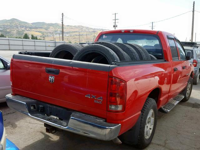 1D7HU18N35S250542 - 2005 DODGE RAM 1500 S RED photo 4