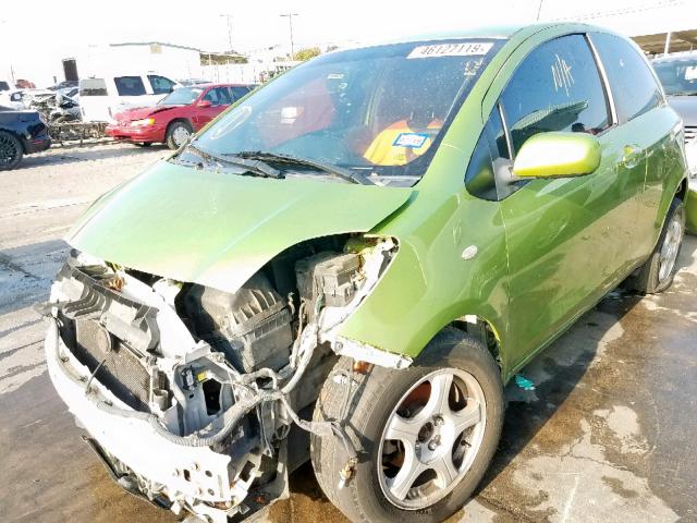 JTDJT923X75095798 - 2007 TOYOTA YARIS GREEN photo 2