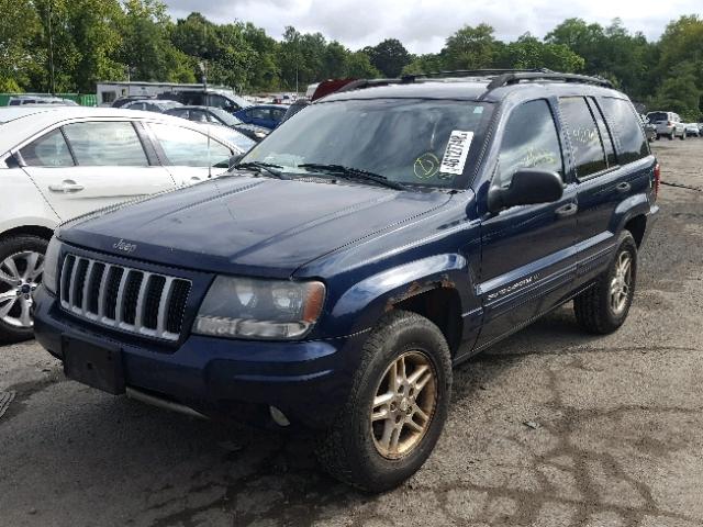 1J8GW48S14C122972 - 2004 JEEP GRAND CHER BLUE photo 2