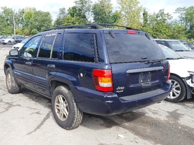 1J8GW48S14C122972 - 2004 JEEP GRAND CHER BLUE photo 3