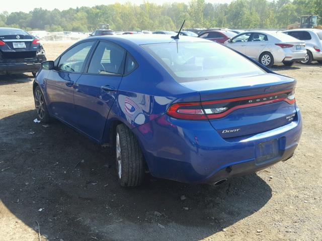 1C3CDFBB7ED668949 - 2014 DODGE DART SXT BLUE photo 3