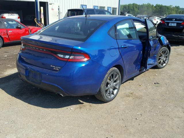 1C3CDFBB7ED668949 - 2014 DODGE DART SXT BLUE photo 4