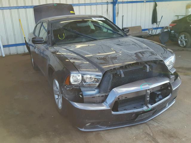 2C3CDXHG3DH570883 - 2013 DODGE CHARGER SX CHARCOAL photo 1