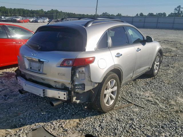 JNRAS08W54X201512 - 2004 INFINITI FX35 SILVER photo 4