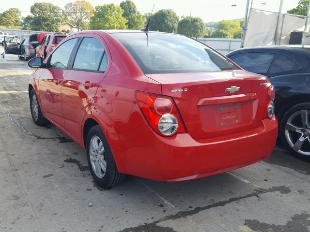 1G1JA5SH3C4192473 - 2012 CHEVROLET SONIC LS RED photo 3