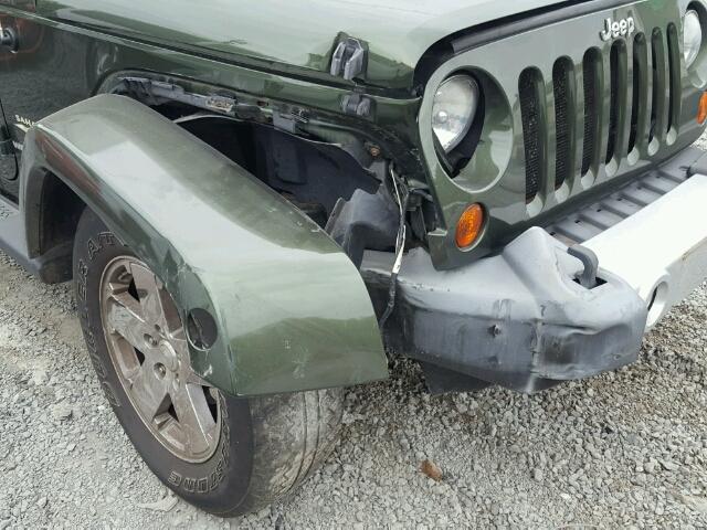 1J4FA54189L733264 - 2009 JEEP WRANGLER S GREEN photo 9