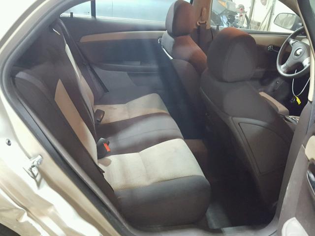 1G1ZG57B39F217407 - 2009 CHEVROLET MALIBU LS GOLD photo 6