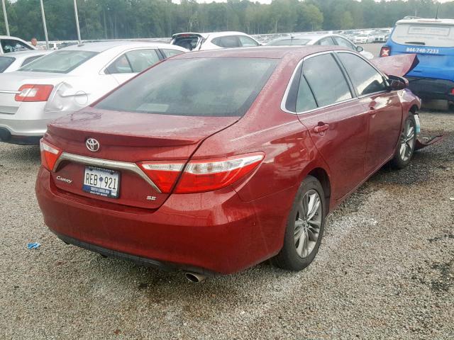 4T1BF1FK9FU955950 - 2015 TOYOTA CAMRY LE BURGUNDY photo 4