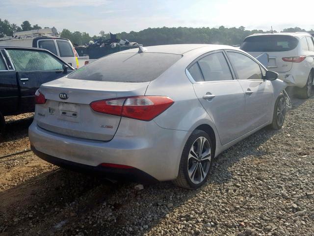 KNAFZ4A82F5335412 - 2015 KIA FORTE EX SILVER photo 4