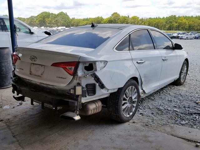 5NPE34AF4FH098355 - 2015 HYUNDAI SONATA SPO WHITE photo 4