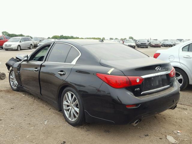 JN1BV7AR7EM697296 - 2014 INFINITI Q50 BASE BLACK photo 3