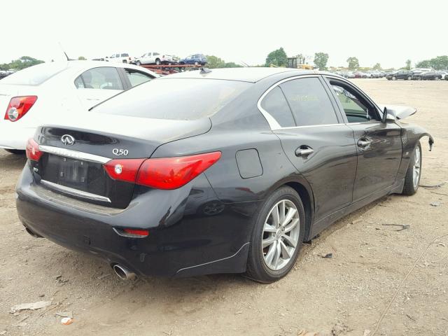 JN1BV7AR7EM697296 - 2014 INFINITI Q50 BASE BLACK photo 4