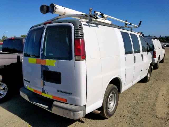 1GCFG25W411132995 - 2001 CHEVROLET EXPRESS G2 WHITE photo 4