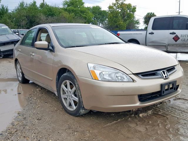 1HGCM66514A078960 - 2004 HONDA ACCORD EX GOLD photo 1