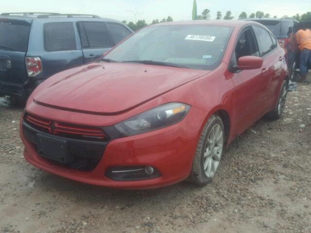 1C3CDFBA3DD225252 - 2013 DODGE DART SXT RED photo 2