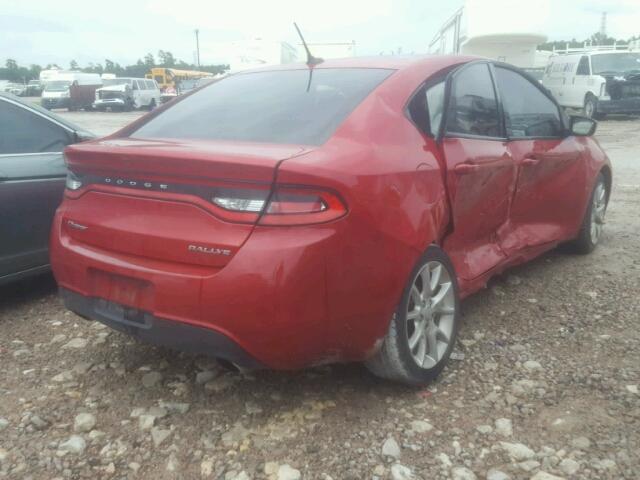 1C3CDFBA3DD225252 - 2013 DODGE DART SXT RED photo 4