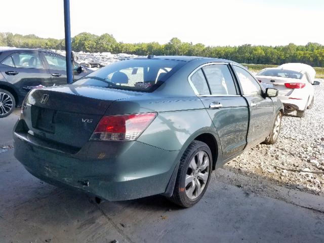 1HGCP36889A033859 - 2009 HONDA ACCORD EXL GREEN photo 4