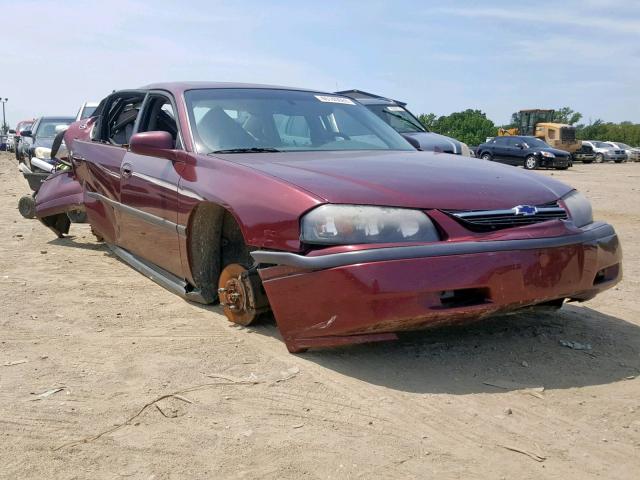 2G1WF52E829188024 - 2002 CHEVROLET IMPALA MAROON photo 1