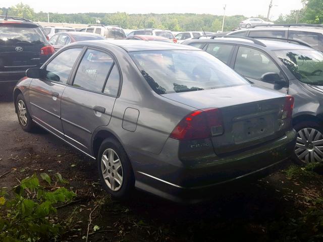 2HGES16365H606933 - 2005 HONDA CIVIC DX V SILVER photo 3