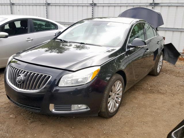 2G4GS5EV7D9223296 - 2013 BUICK REGAL PREM BLACK photo 2