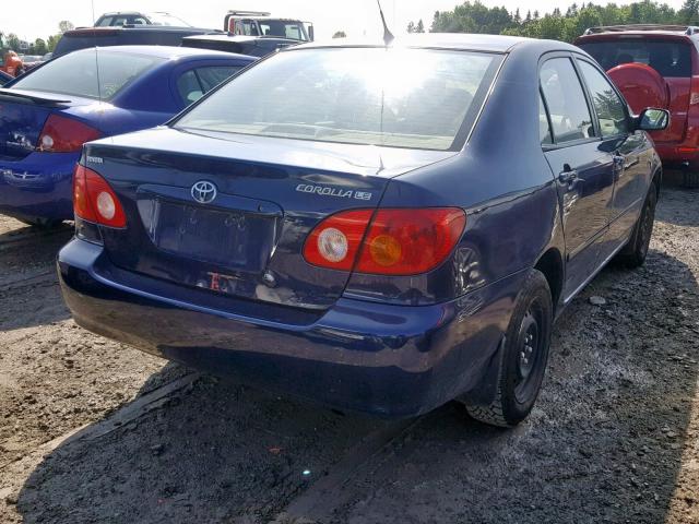 2T1BR32E83C775455 - 2003 TOYOTA COROLLA CE BLUE photo 4