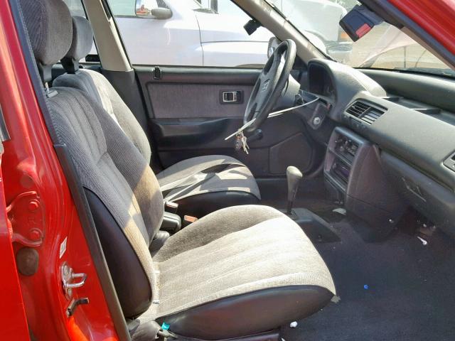 1HGED3646ML043138 - 1991 HONDA CIVIC DX RED photo 5